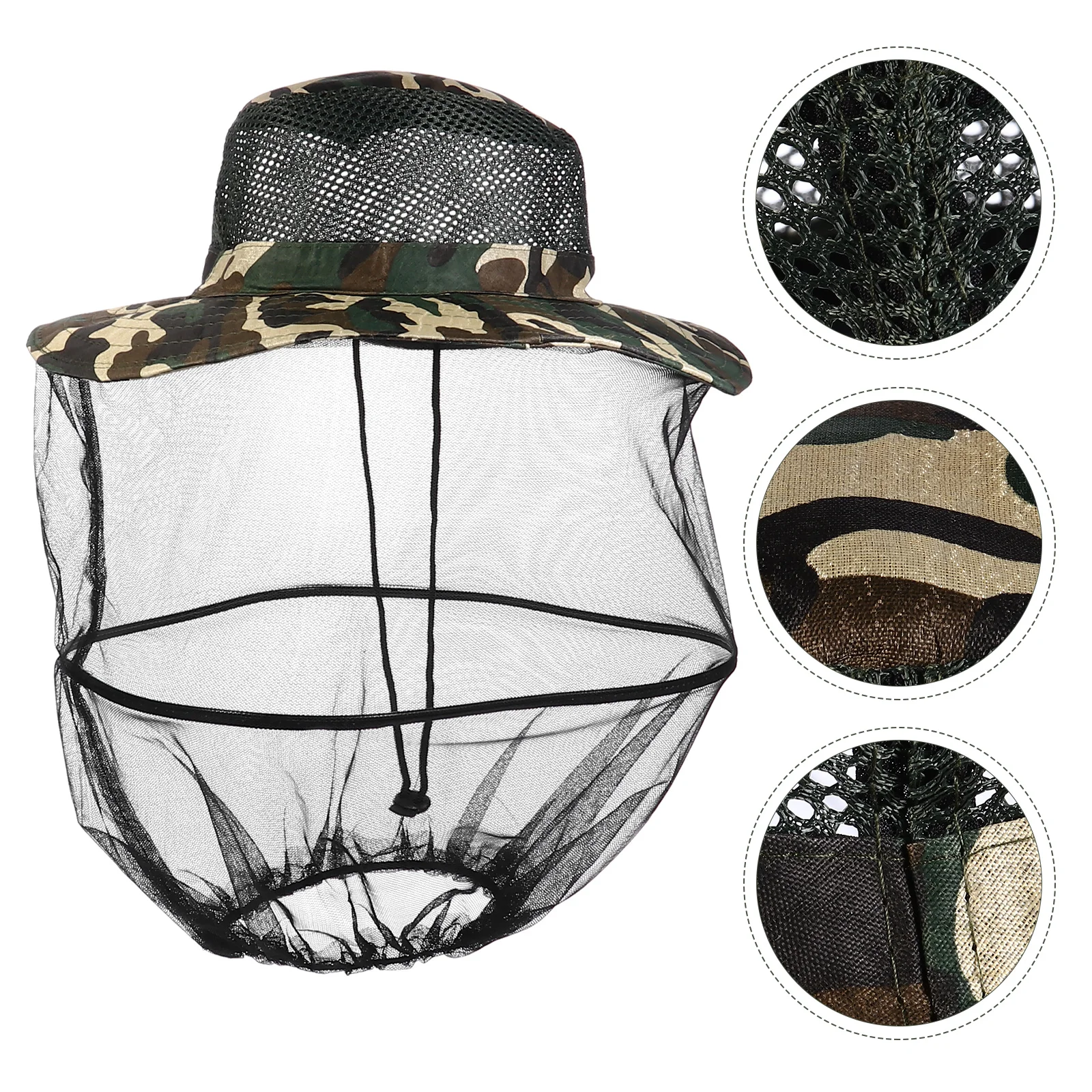 

1Pcs - Wide Brim Sun Protection Hat Breathable Folding Mesh Net Cap for Fishing Beekeeping Outdoor Hiking Travel