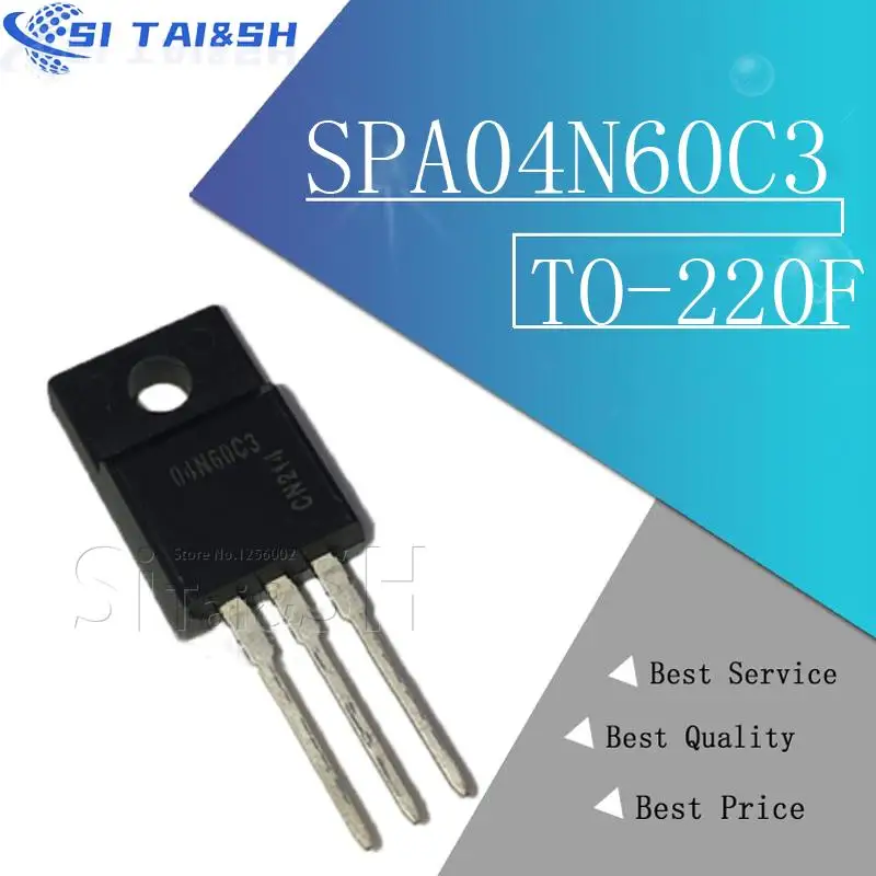 10PCS  SPA04N60C3 04N60C3  Waterproof shell