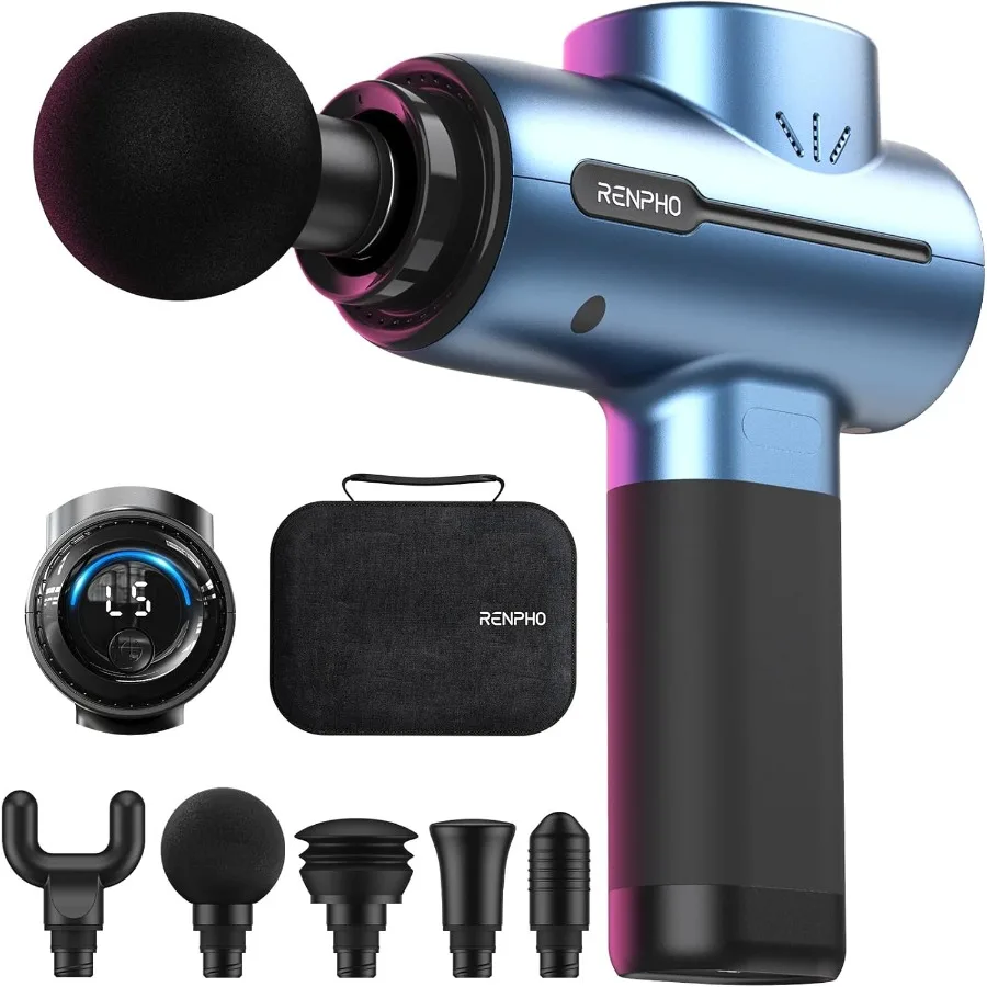 

Портативный пистолет для массажа глубоких тканей для облегчения спины и шеи Идеально подходит для активных индивидуальных и ежедневных восстановлений Компактный портативный перкунал