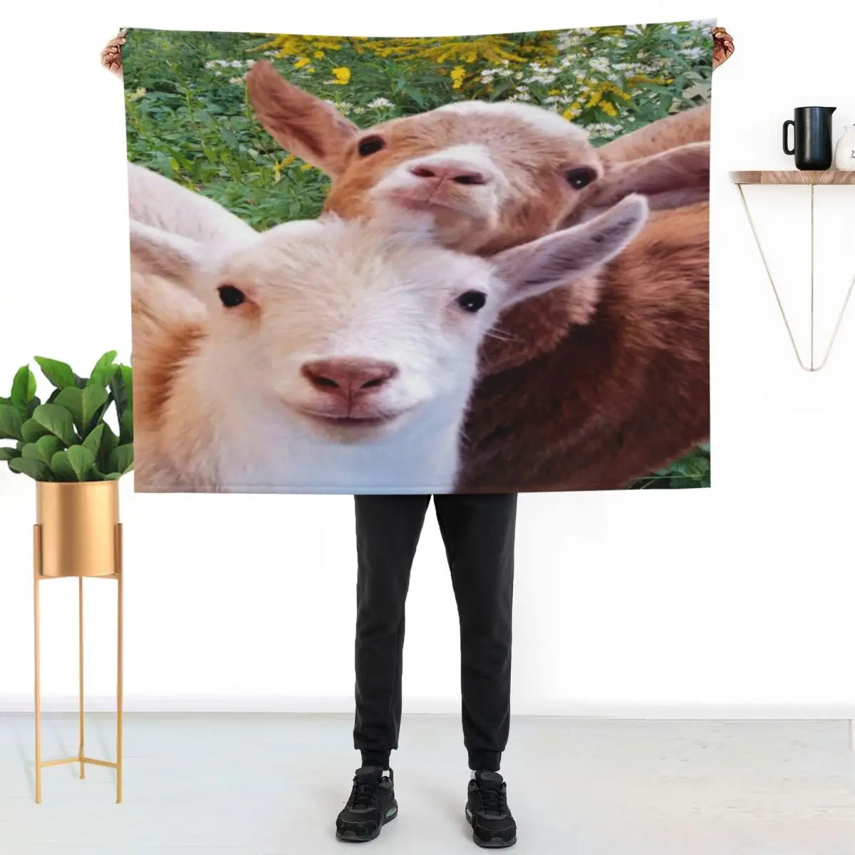 Goats! Throw Blanket christmas gifts Blankets Sofas Of Decoration warm winter Polar Travel Flannels Blankets