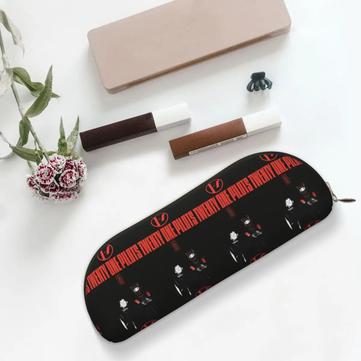 

Twenty One Pilots Pencil Cases Pen Holder Storage Stationery Supplies Large Capacity Pen Box Pencil Bag for Kids Gifts