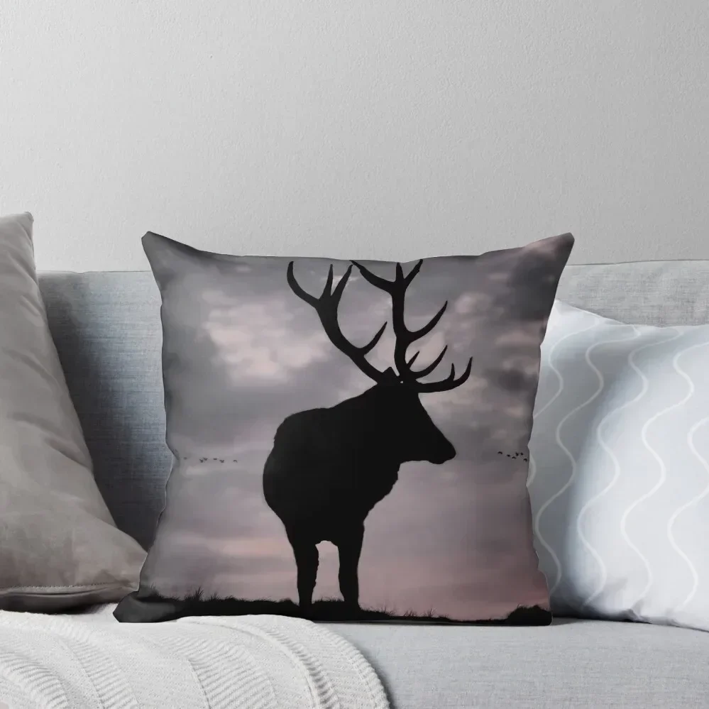 

Stag In A Storm Throw Pillow autumn pillowcase Cushion Cover Set luxury sofa pillows pillow