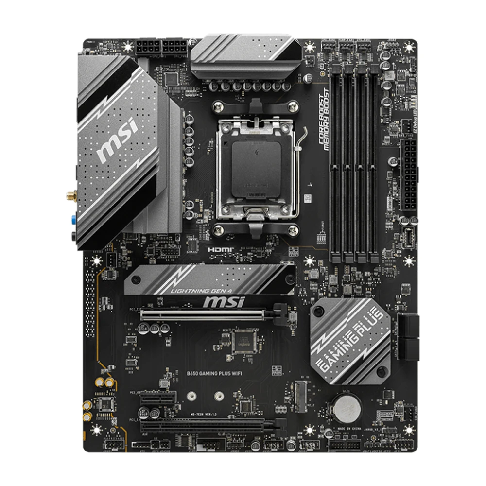 Imagem -05 - Msi B650 Jogos Plus Wifi Placa-mãe Suporte Soquete Am5 Ryzen 7700x 7800x3d Ryzen 7600x Cpu 4xddr5 M.2 Hdmi Atx Mainboard