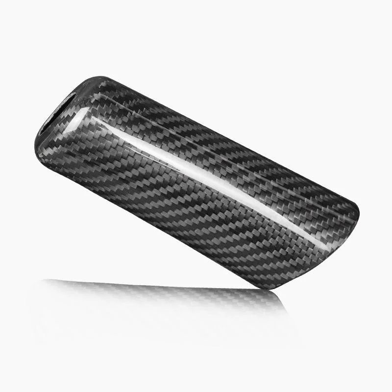 

For Fiat 500 Car Handbrake Grips Cover Genuine Carbon Fiber 3D Decorative Sticker Interior Accessories