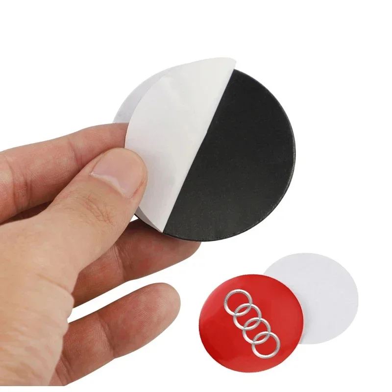 4pcs Car Wheel Stickers 56mm Auto Center Hub Cap Decal For Audi Sline A1 A3 A4 A5 A6 A7 A8 B8 B9 B6 C6 Q2 Q3 Q5 Q7 Q8 TT S3 S4