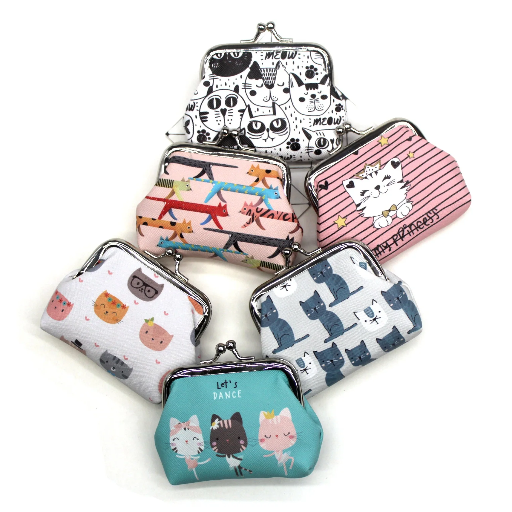 Cartoon Cat Coin Purses Women Mini Wallets Kids Clutch Money Bags Female Pouch Hasp Change Purse Cute Girls Wallet