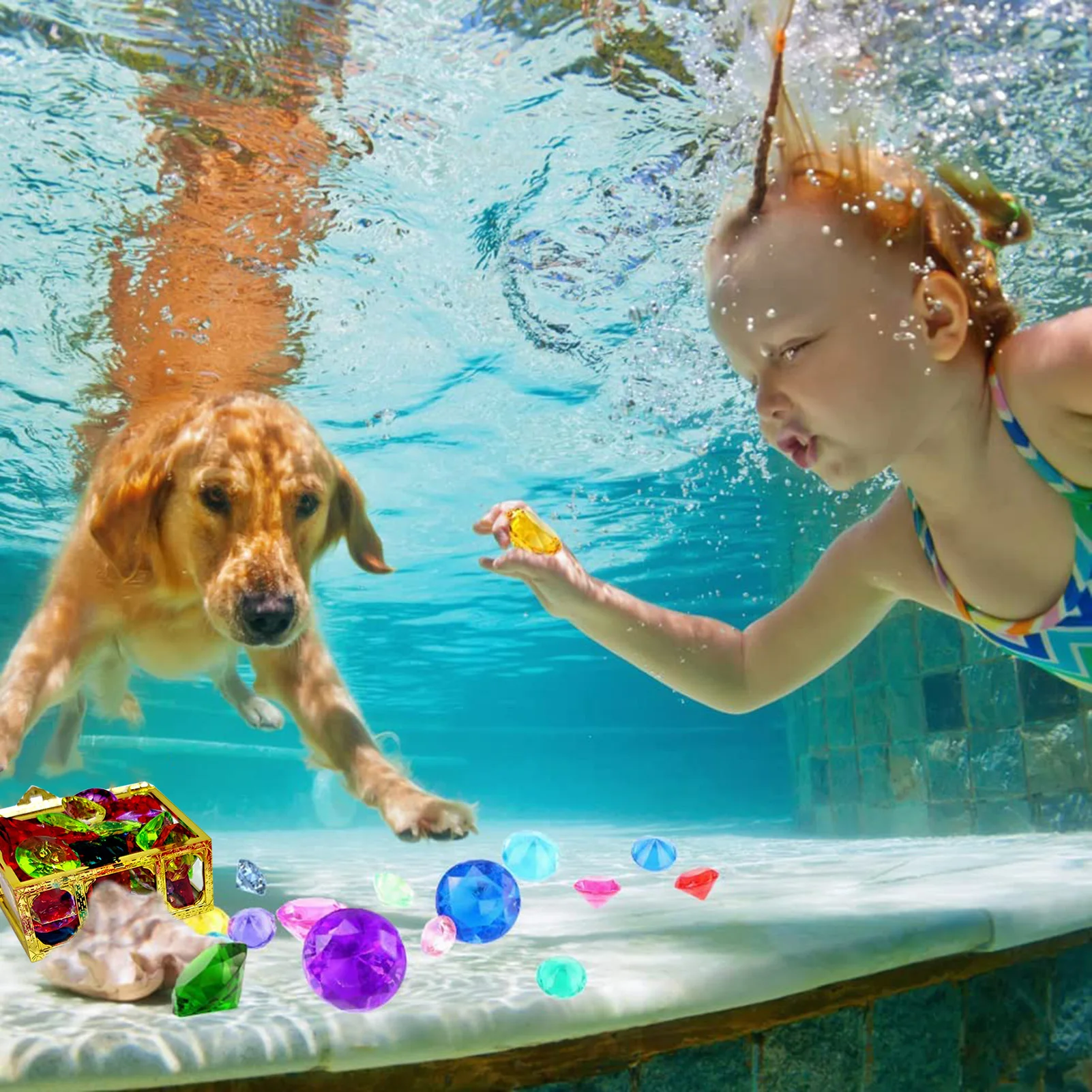 ジュエリー-子供のための着色されたダイヤモンドのおもちゃ,ボールのマリン,カリブ海の海賊,宝物