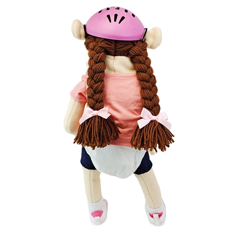 Large Feebee Hand Puppet Jeffy Sister Muppet Plush Toy Brother Talk Show Party Props Christmas Plushie Doll for Boys Girls Gifts