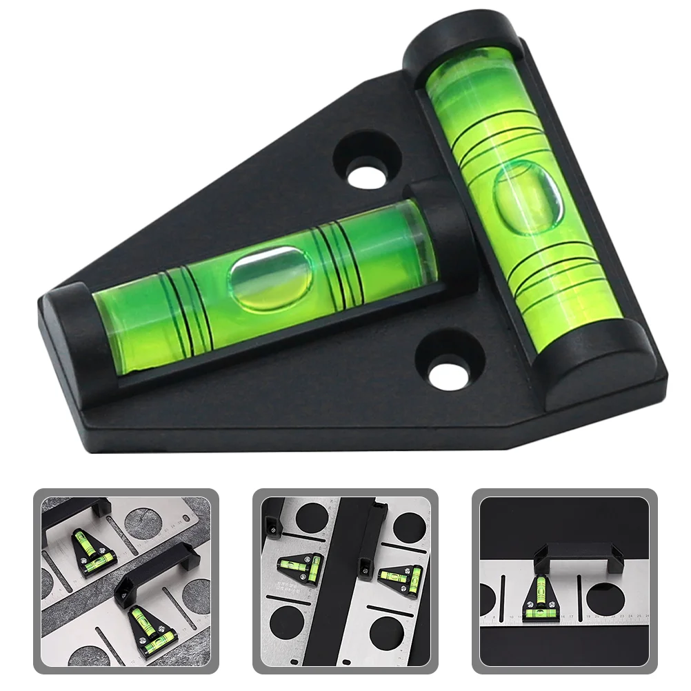 5 Pcs Small Bubbles Two-way Triangular Level Mini Little Circular Plastic Tool Leveler