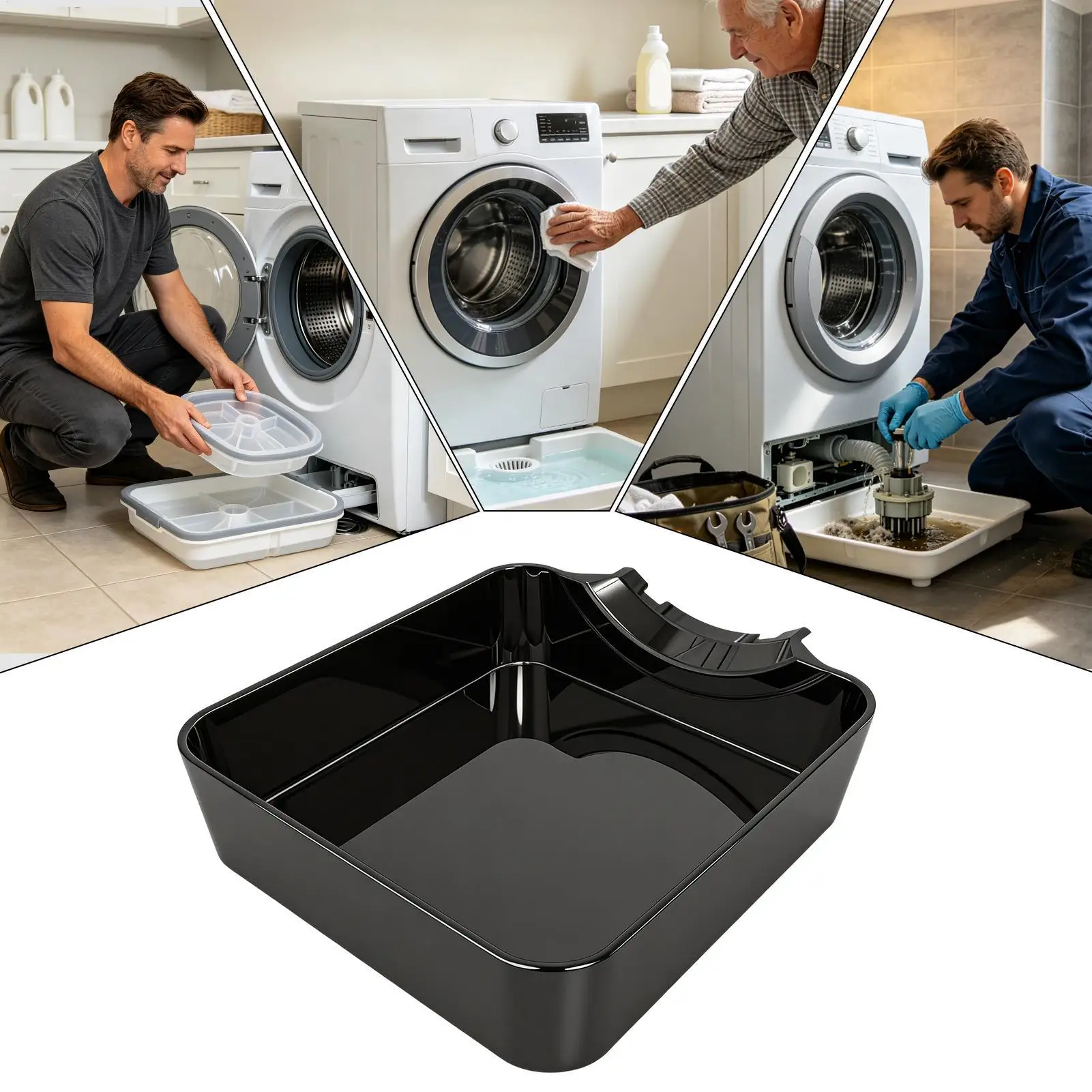 Washing Machine Drain Tray Water Catch Box Leak Proof Pan Lint Filter and Foreign Object Collection Drip Tray Clean Laundry Part view 4