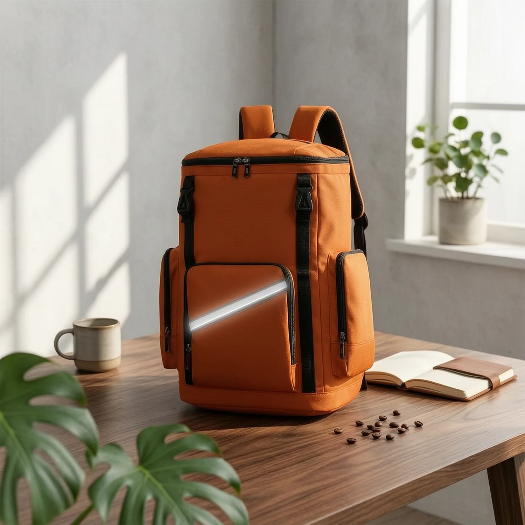 Emergency Backpack Multi-Pocket Emergency Bag Backpack with Reflective Strip Structured Pack Lightweight for First Responders
