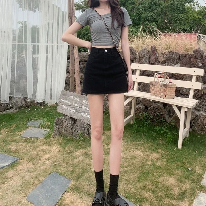 

Skirts Womens Suspender Denim Ruffle Mini Y2k Skirt for Gallery Visit Hiphop Indie Pocket Flare Street Adjustable Youth Trendy