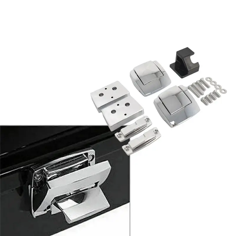 Easy To Use Motorcycle Saddlebag Locks Pops Tour Pack Pak Latches Spacers Lid Catch Kit For Touring Road Glide Luggage Lo