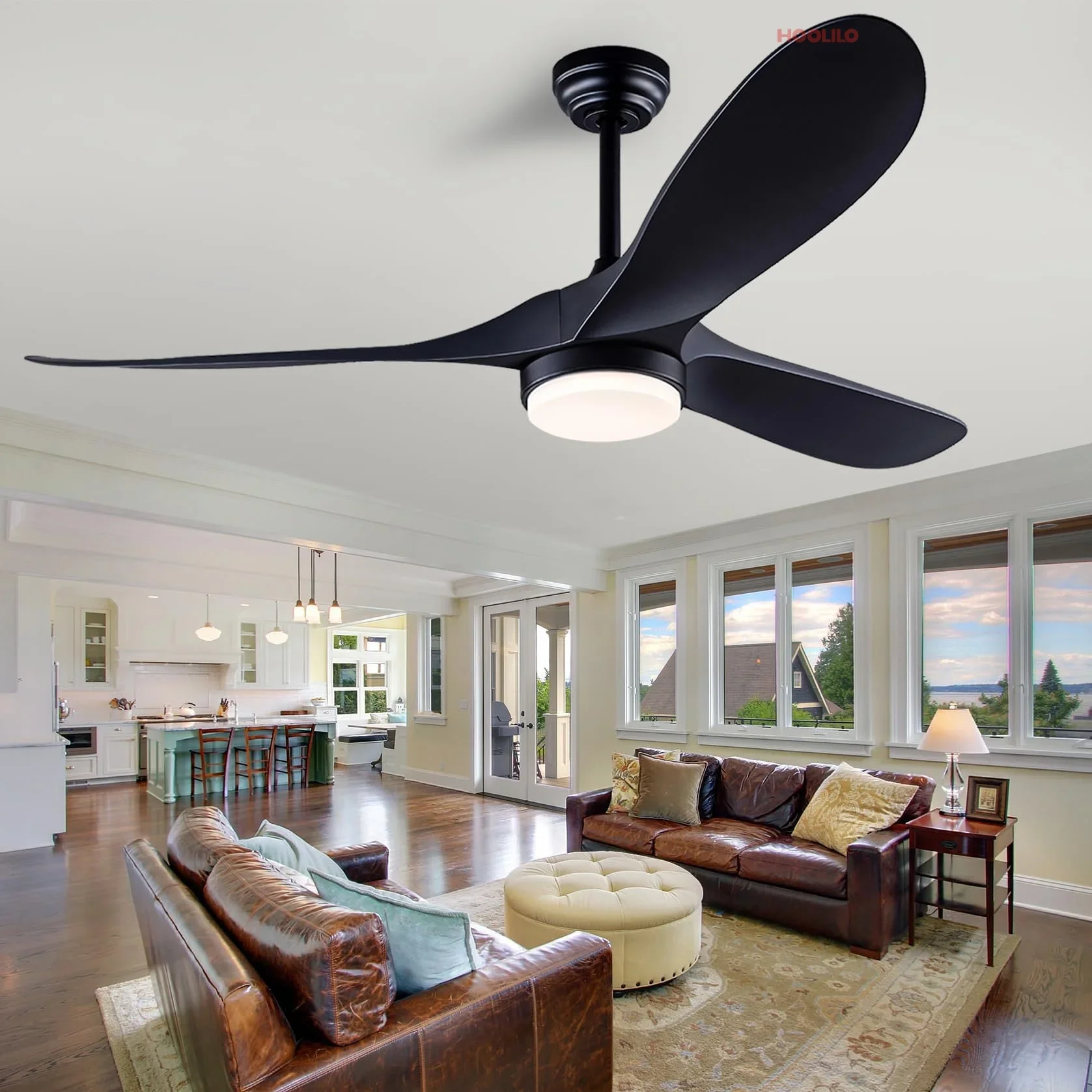 Inch ABS Bland Ceiling Fan with LED DC 85V - 260V Motor Remote Control ventiladores para casa  산업용 선풍기Free Shipping