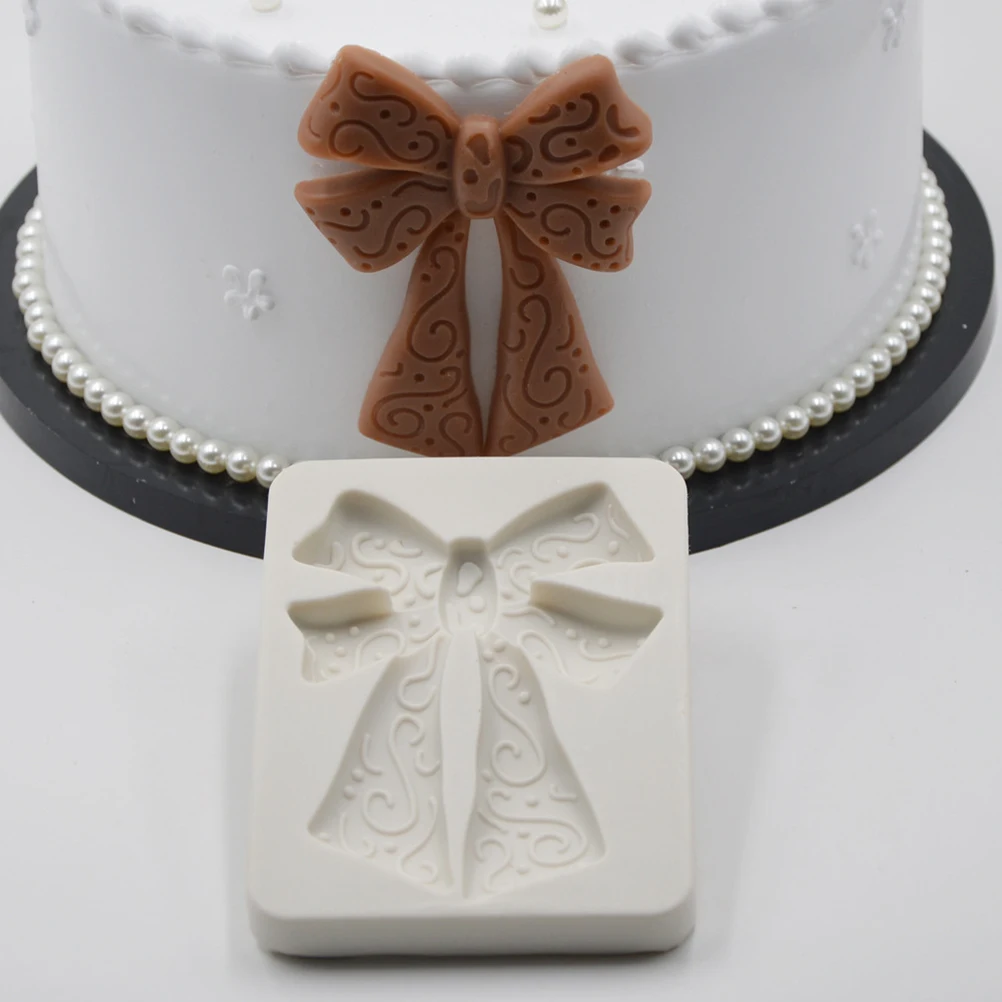 

Large Bow Silicone Bowknot Mold DIY Fondant Cake Chocolate Sugar Decoration Flexible Baking Tool Dishwasher Oven Safe