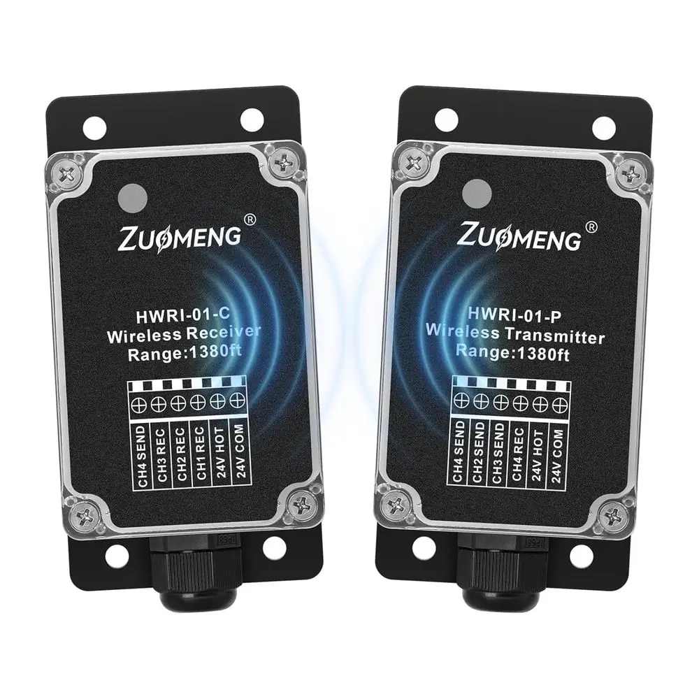 

WirelRelay or HVAC Systems, Zuomeng 24VAC IO WirelControl with 1380t LoRa Range, 3 Channel Control or AC Heat Pump Boiler, Easy