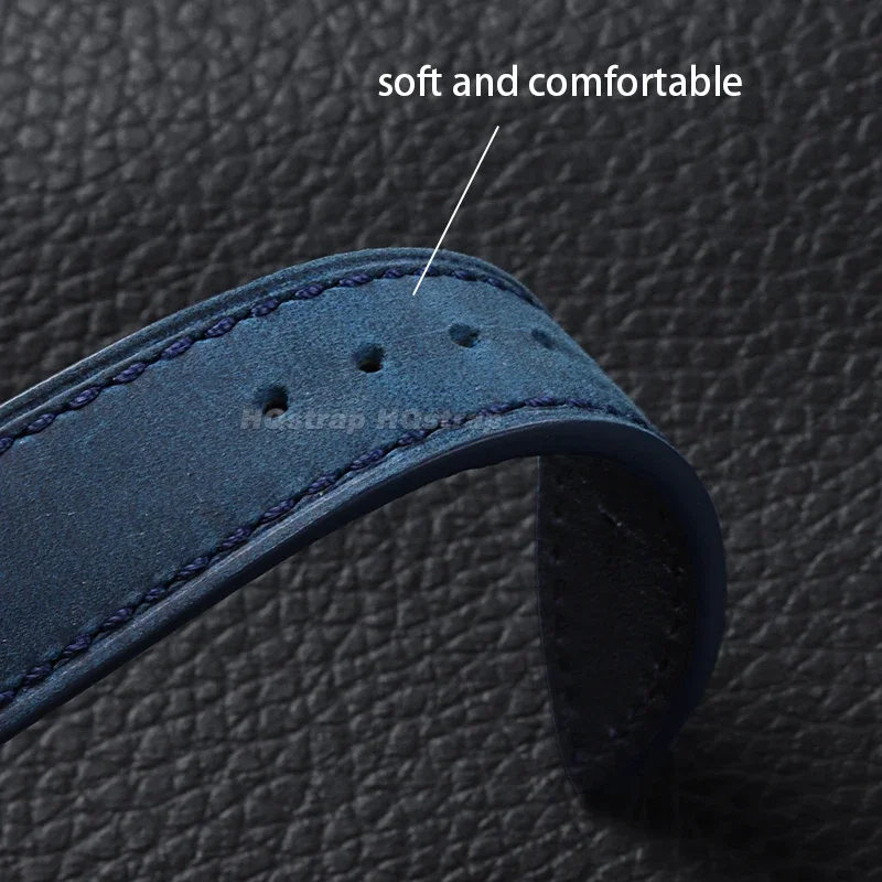 세이코용 가죽 스트랩, 오메가 빈티지 소가죽 시계 밴드, 퀵릴리즈 팔찌, 부드럽고 편안한 손목 밴드, 18mm, 20mm, 22mm