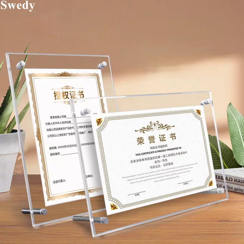 A5 148x210mm Slant Clear Plexiglass Acrylic Sign Holder Display Stand Picture Photo Frames Flyer Document Menu Paper Holder
