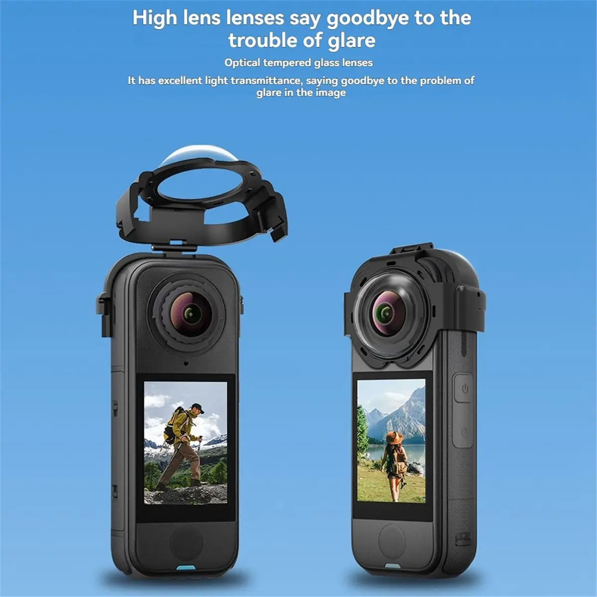 N86R Lens Guards for X4 Air Lens Protector Cap for X4 Air Camera Clip-on Protector Guards Accessories