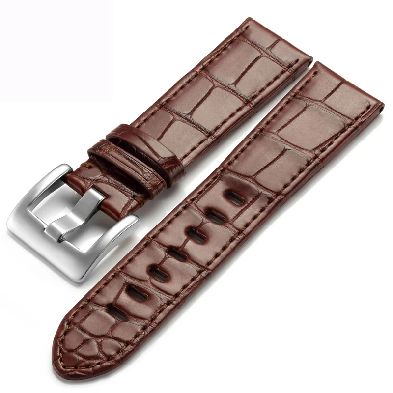 

FUYIJIA Men Selected Alligator Skin Watchbands M-ONTBLANC STAR Substitute Strap 20MM 22MM Pin Buckle Top Genuine Crocodile Belt