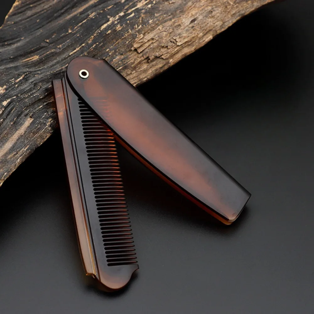 1Pc Folding Hair Comb Portable Pocket Combs Oil Head Beard Combs For Men Travel Foldable Hair Brush Barber Styling Tools