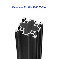 1PCS 4040 V-slot 4040V Black Anodic Oxidation Aluminum Profile Extrusion European Standard Linear Rail Frame for CNC 3D Printers
