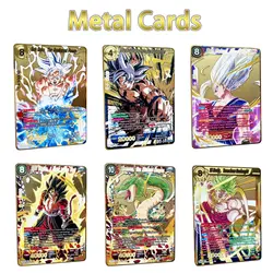 Figura de acción de Dragon Metal Ball, Goku, Vegeta, monedas conmemorativas de oro, tarjetas de Metal, productos de colección, regalos, juguetes, regalos, 2024