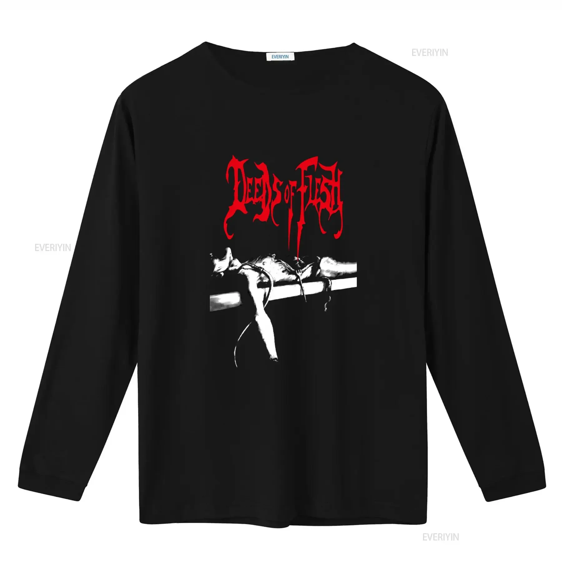 Vintage Deeds Of Flesh T Shirt Mortal Decay Devourment Suffocation Design Size L vintage Washed Soft Unisex Stretched