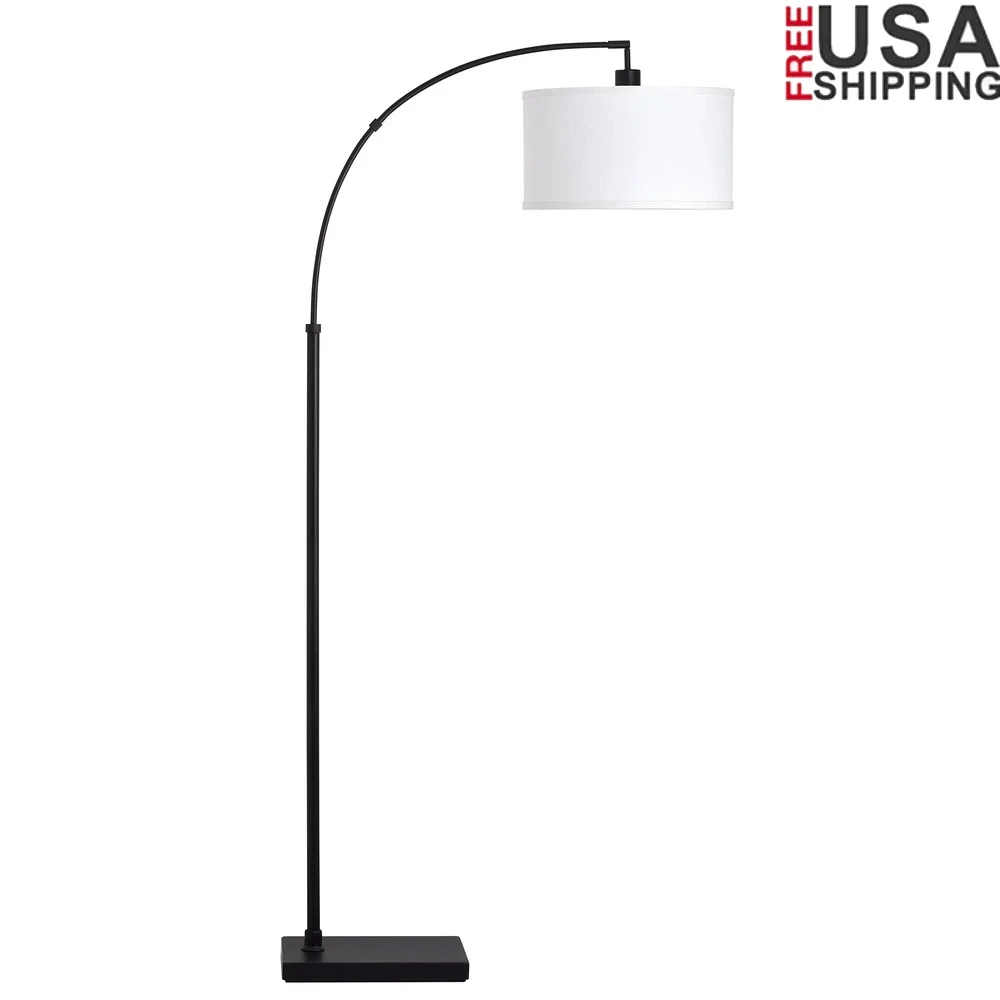 

Arc Floor Lamp 71 Inch Adjustable Height Black Metal Durable Base Modern Home Office Living Room Bedroom Decor