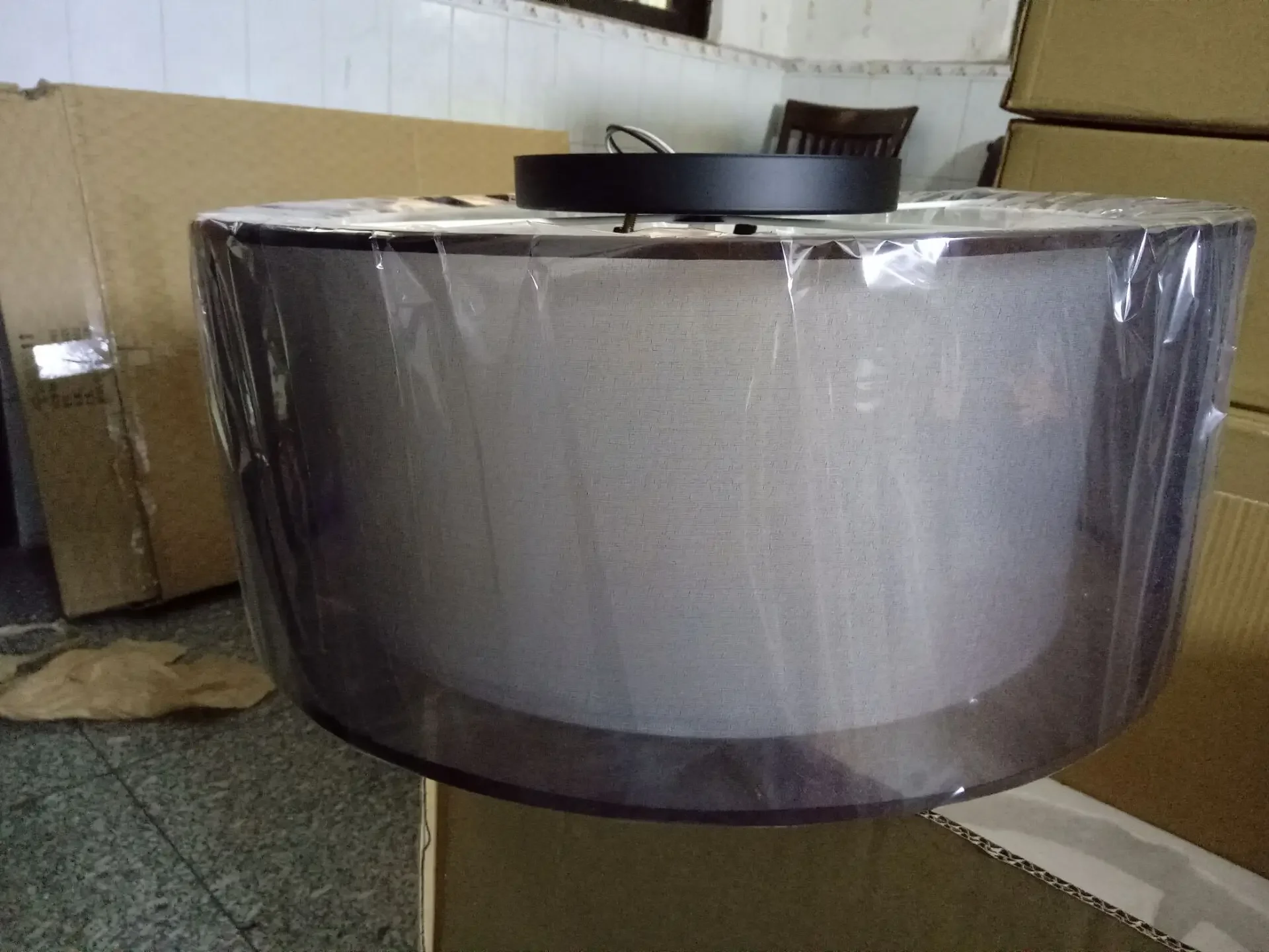 الصينية الأمريكية البلد القماش مصباح السقف المستديرة غرفة الطعام غرفة المعيشة غرفة نوم دراسة Led مصباح السقف المستديرة #5