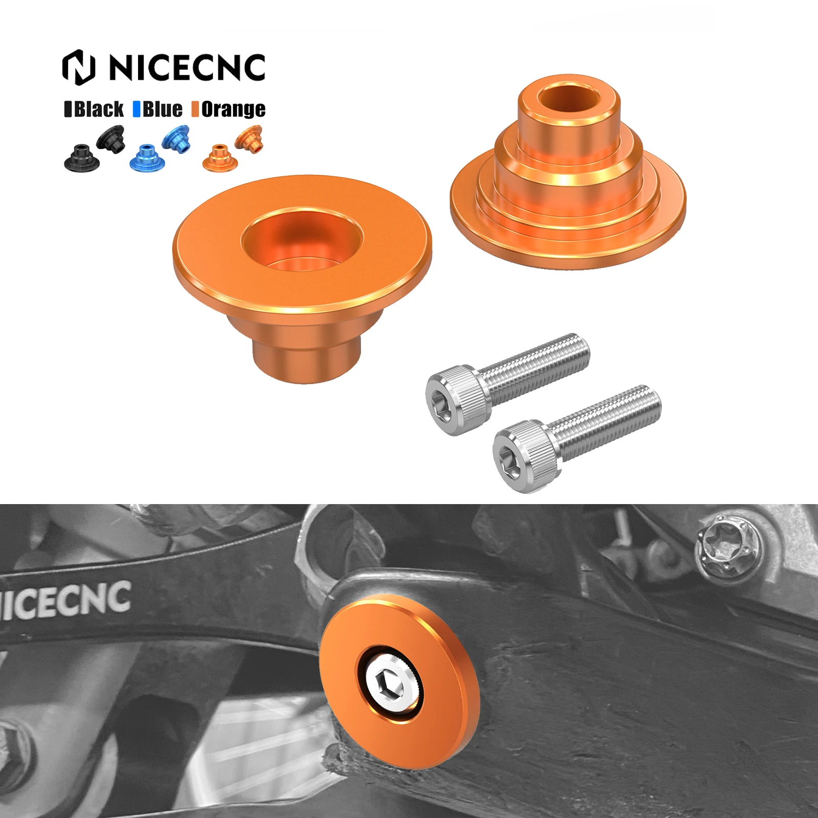 

NICECNC For KTM EXC 300 2024-2025 EXC 450 SX125 SXF 450 Skid Plate Bushings Spacers For Husqvarna TE 300 FE350 For GasGas EC 300
