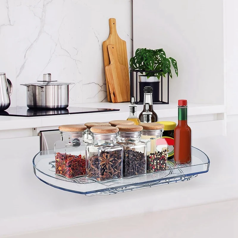 Square Lazy Susan For Refrigerator, Lazy Susan Cabinet Organizer, Rotating Turntable Organization And Storage Container Durable