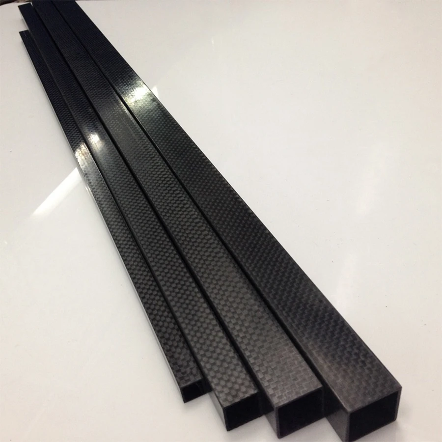 1pcs Length 1000mm Full Carbon Fiber High Strength 3K Rectangular Square Tube 15mm 18mm 20mm 22mm 25mm 30mm 40mm Plain Glossy