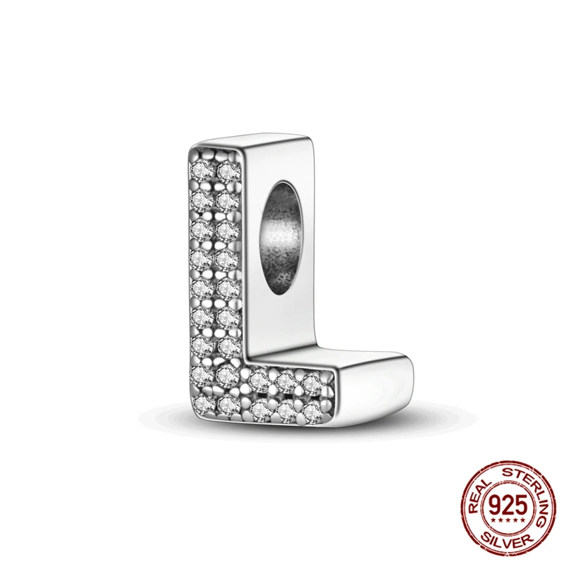 

This DIY women's jewelry gift features an S925 sterling silver letter L bead paired with an original bracelet.