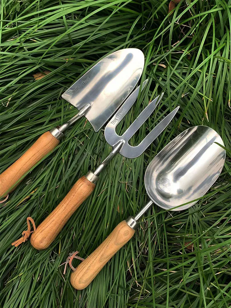 Planting tool set, planting flowers and vegetables, digging, changing pots, loosening soil, shovel three-piece set