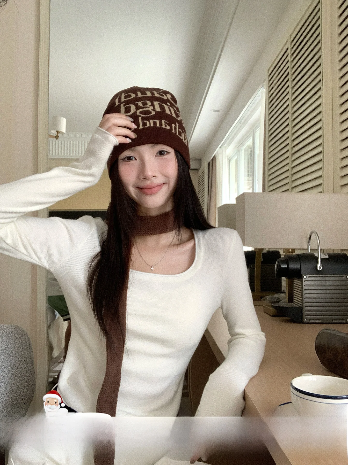 

Su San San, женский облегающий длинный свековый вязаный базовый топ с квадратным воротником, корейский мягкий теплый модный осенний топ