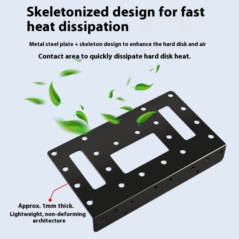 Gaiola acionamento aço 462b 2,5 polegadas 3,5 polegadas SSD HDD Expansão montagem interna capacidade