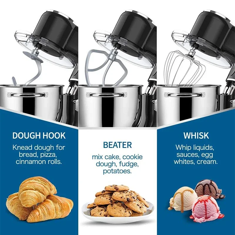 home dough mixer cake planetary mixer stainless steel stand cooking chef electric food mixer