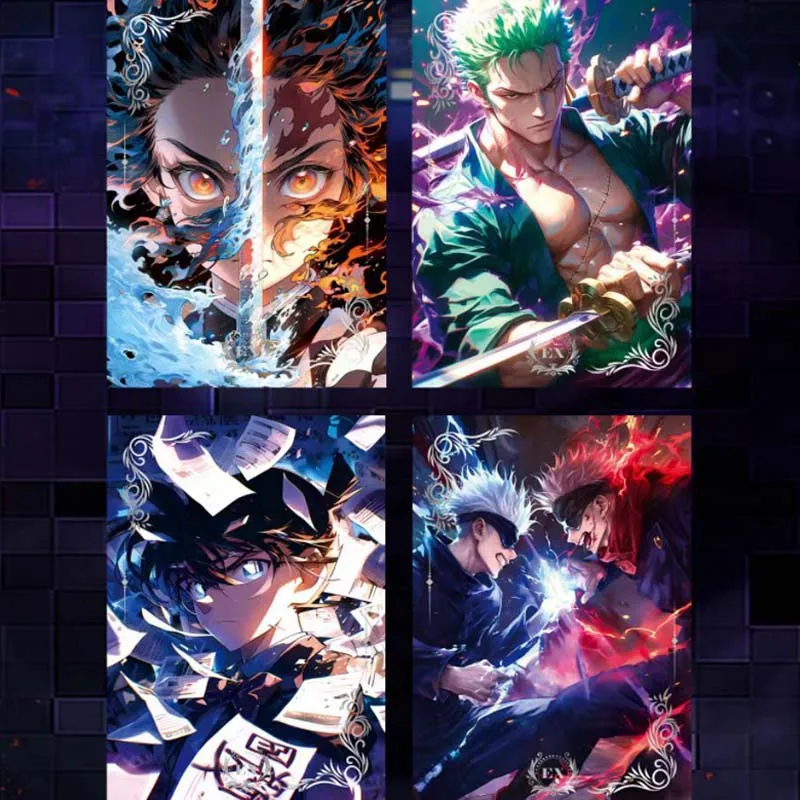 Wholesales Male God Collection Cards Eternal Creative A5 Card Mixed Animation One piece Demon Playing Acg Cards