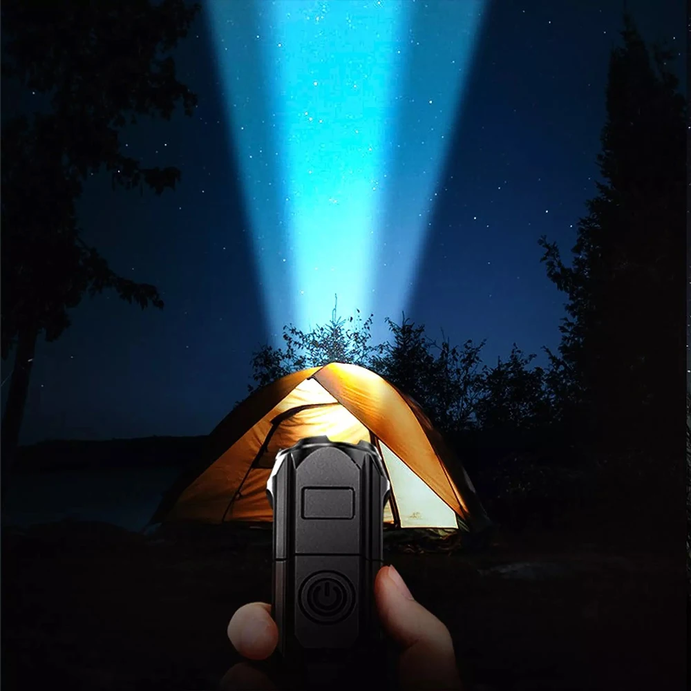 Multifunction LED Flashlight Rechargeable Searchlight Zoomable Torch Outdoor Waterproof Camping Lamp Work Light Emergency Lamp