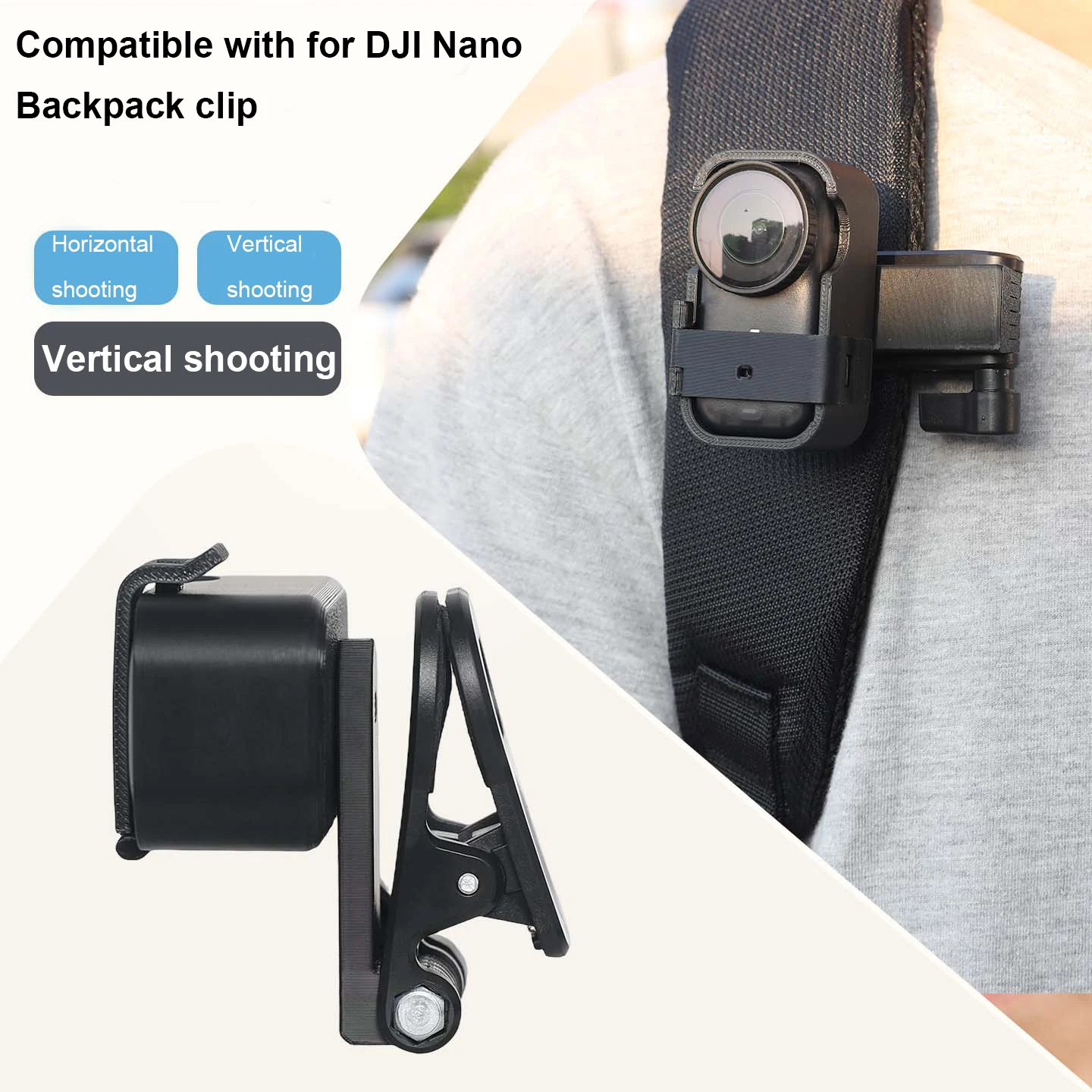 

For DJI Osmo Nano Thumb Camera Image Multifunctional Vision Backpack Straps Clip Wristband Expansion Protection Accessories