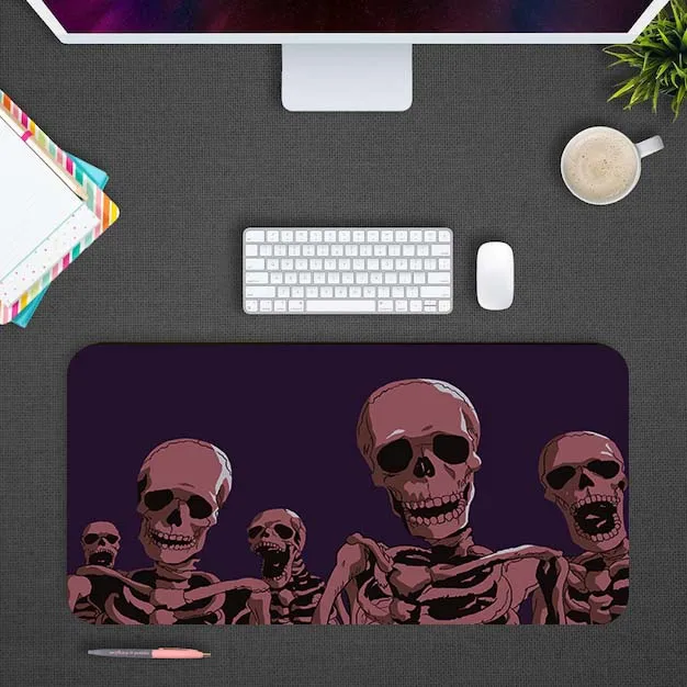 Skeleton Man Mousepad Skeleton Mouse Mat Gaming Mat Pad Di Atas Meja Kantor Gamer Aksesoris Keyboard Pad XXL Art Desk Mat