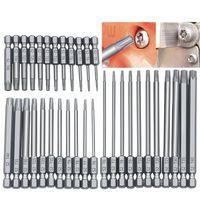 11pcs 12pcs Security Bit Set Tamper Proof Screwdriver Drill Bit Screw Driver Bits Torx Flat Head 1/4\