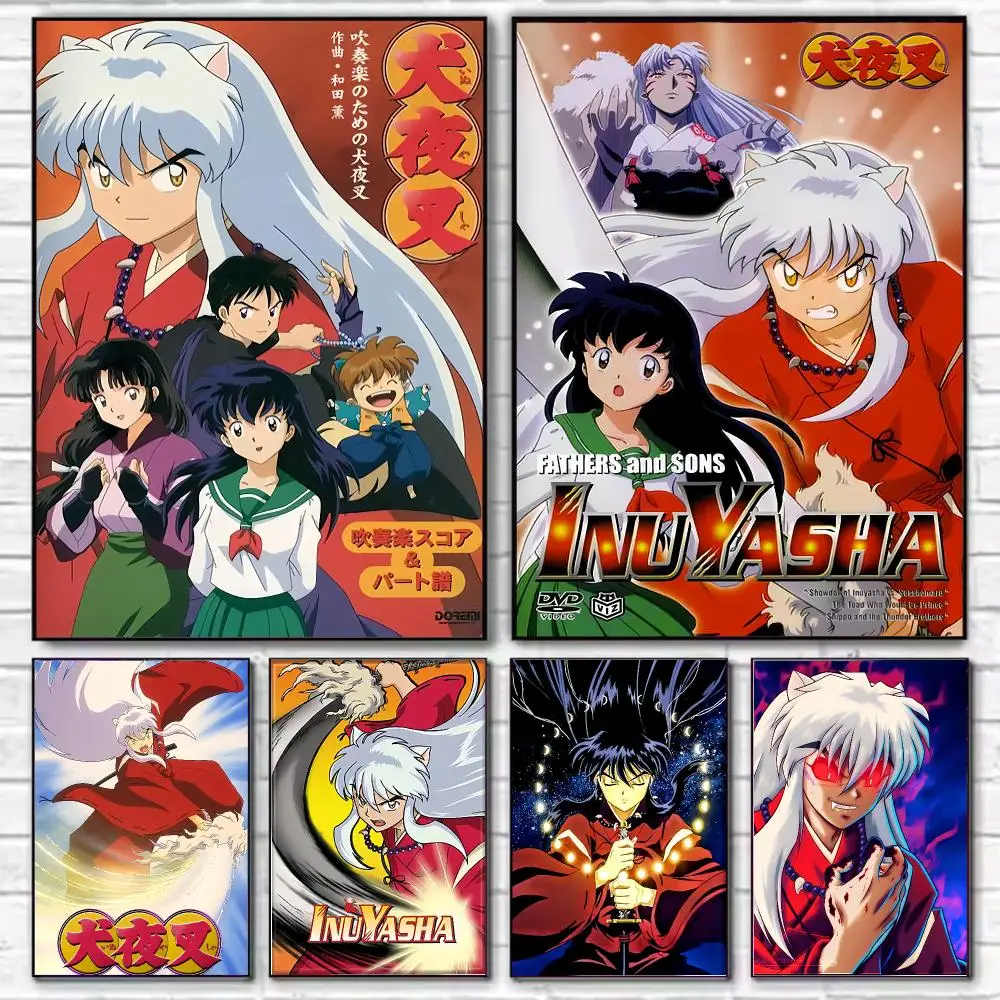 Anime I-Inuyasha Poster HD Art Decorative Wall Art Waterproof Home Décor for Living Room Bedroom Café Stylish Gift