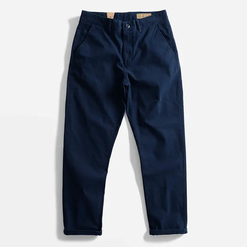

Autumn Heavyweight High-Stretch Japanese Retro Autumn Regular Straight-Leg Casual Pants Outdoor Washed Workwear Trousers for Men