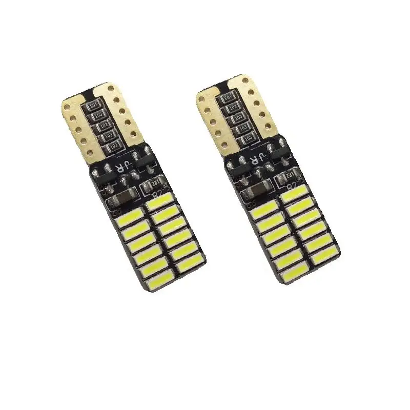

100pcs 30V Canbus T10 W5W 194 4014 24SMD Car LED Interior Map Dome Lights Bulb for Car Auto Width Lamps Vehicle Truck 12-24V