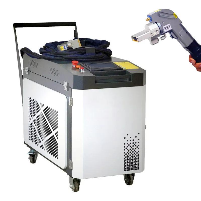 

Handheld Rust Removal 1000W/1500W/2000W/3000W Water-Cooled Metal Stainless Steel Paint Fiber Laser Cleaning Machine