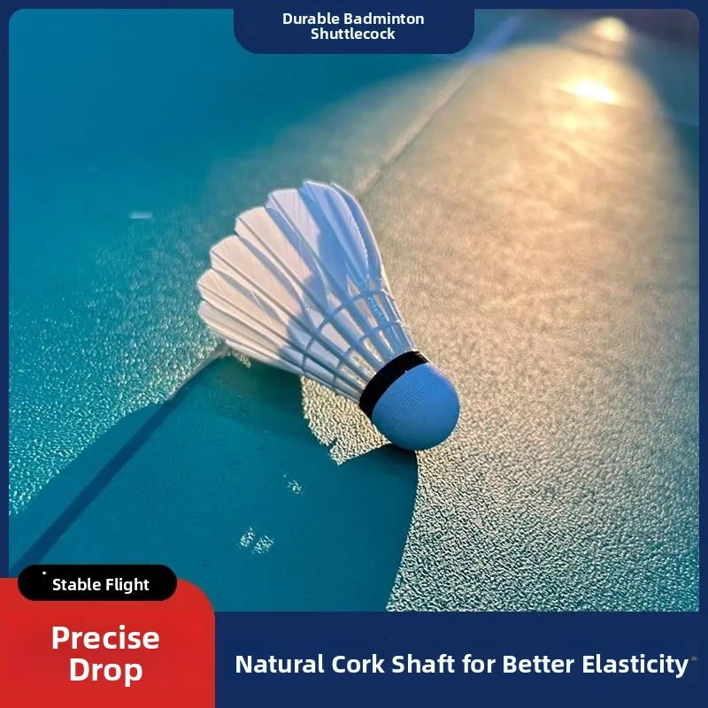 

Durable Windproof Goose Feather Badminton uttlecos 2pcs Set for Outdoor Cetition Training Use Resistant to Breakage