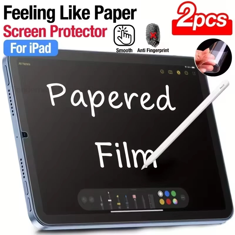 2PCS Like Paper Feel film screen protector for iPad pro 11 13 inch M4 M5 Ipad 10 11th 12th generation 10.9 12.9 Air 11 13 10.9M2