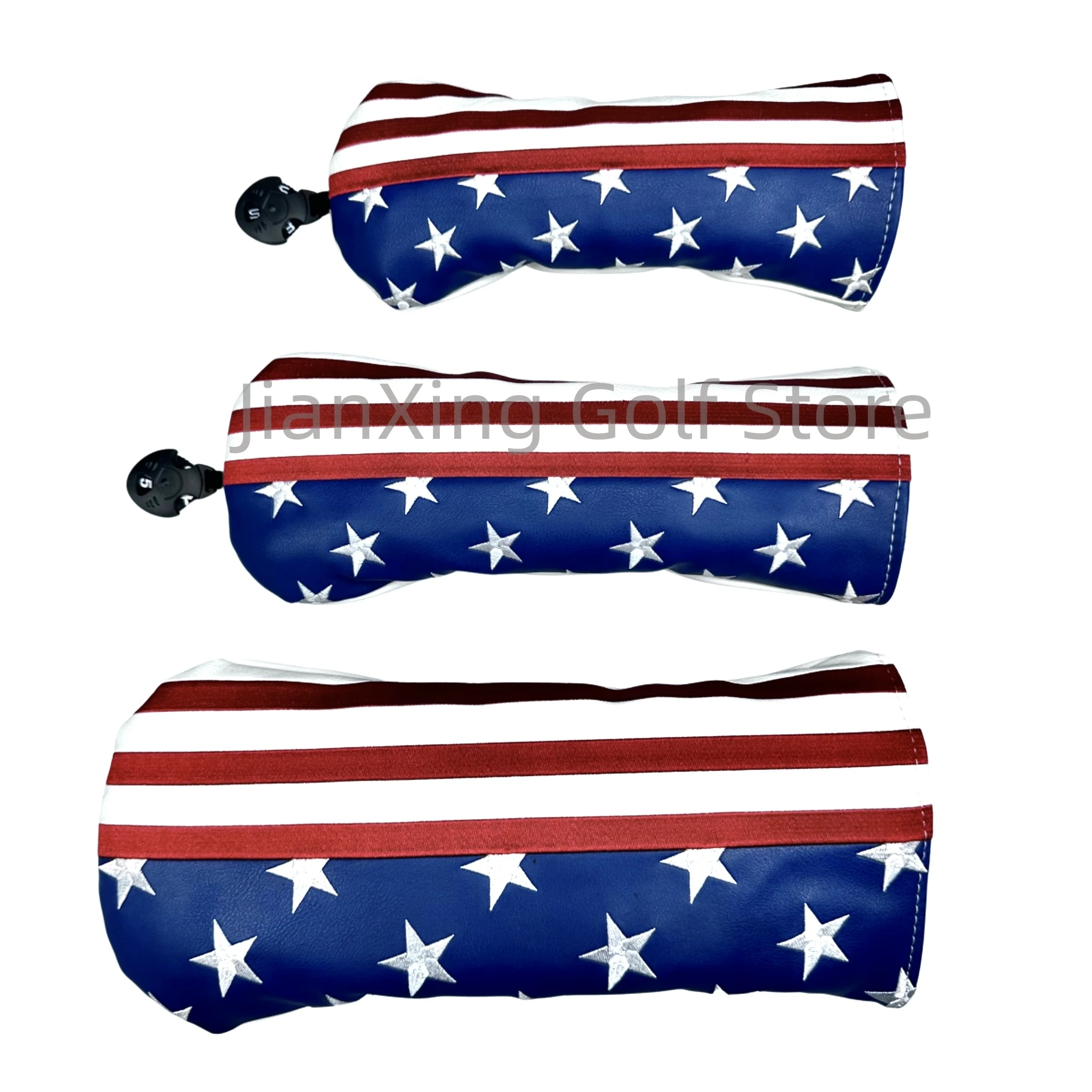 Golf Flag pattern Head cover Driver Head Covers Fairway Wood Head Covers Hybrid Head Covers Putter Cover